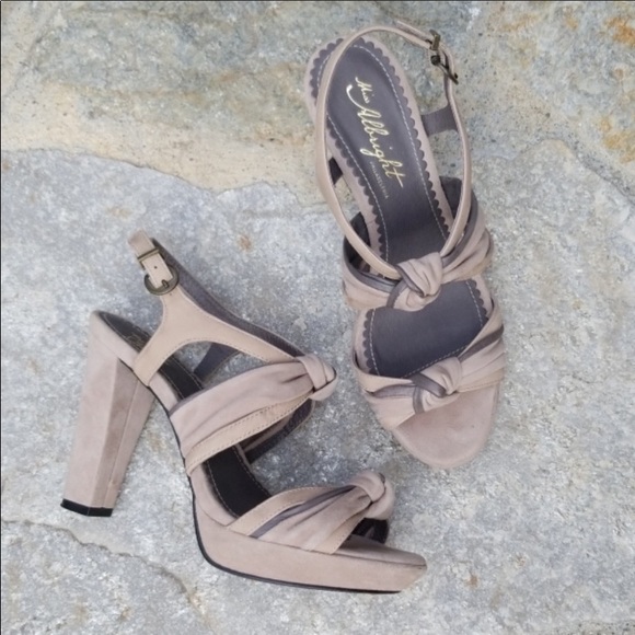 COPY - Anthropologie taupe suede knotted sandals NEW 9.5 - Picture 2 of 8